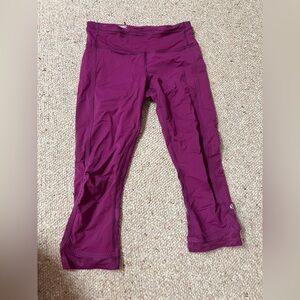 Lululemon purple pink crop leggings